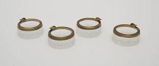 SET OF FOUR CARTIER CRYSTAL ASHTRAYS