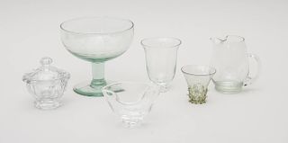 STEUBEN GLASS FOOTED BOWL