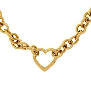 Tiffany & Co. 18k Heart Clasp Pendant Necklace