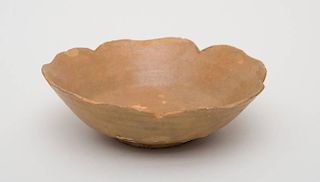 CHINESE PETAL-FORM POTTERY BOWL