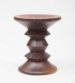 TIME-LIFE TURNED WOOD STOOL, CHARLES & RAY EAMES