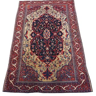 Antique Persian Gold Design Kashan rug