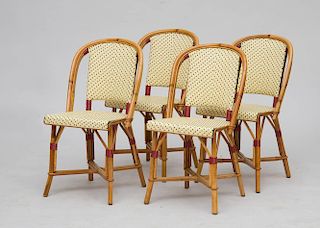 GROUP OF FOUR BENTWOOD FRENCH BISTRO CHAIRS