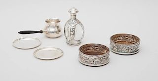 GROUP OF SILVER-PLATED BAR ACCESSORIES