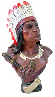 An Indian Terracotta Chief Sculpture