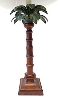 Maitland Smith Tropical Palm Tree Lamp