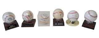 Collection of Six Superstar Autographed Baseballs