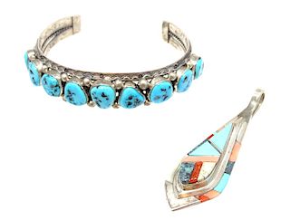 TAOS Sterling Silver Turquoise Navajo