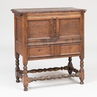 William and Mary Maple and Pine Sugar Chest