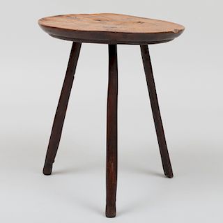 English Fruitwood and Oak Cricket Table