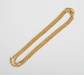 18K YELLOW GOLD CURBLINK CHAIN NECKLACE