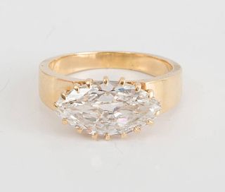 CARTIER 18K YELLOW GOLD AND DIAMOND RING