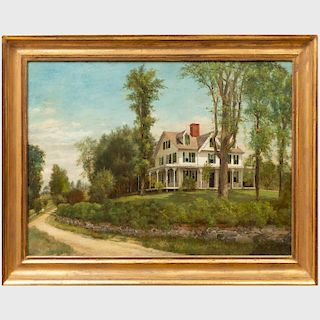 Charles Franklin Pierce (1844-1920): White Farmhouse, Peterboro, New Hampshire
