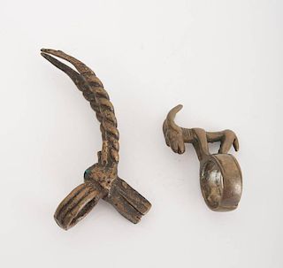 TWO WEST AFRICAN BRASS RINGS