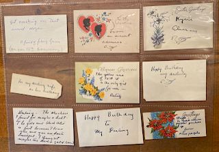 13 Handwritten Love Cards from John to Elaine