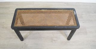 Black Bench With Canned Seat