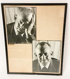 Two framed Photos of John Steinbeck - Noble Prize