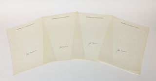Four Pages of John Steinbecks letterhead - Signed