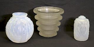 R. Lalique And Mueller Frere Glass Bowls.