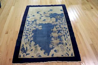 Chinese Art Deco Hand Woven Area Carpet.