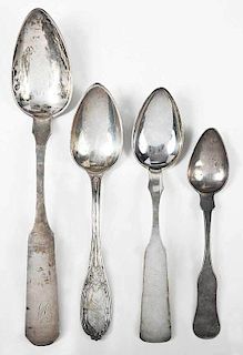 Nine Kentucky and St. Louis Coin Silver Spoons