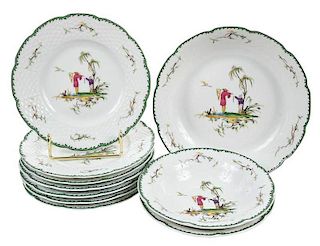 10 Pieces of Raynaud Si Kiang Limoges Porcelain