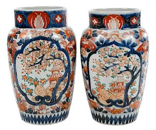 Pair of Imari Vases