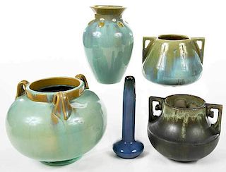 Five Fulper Art Pottery Vases