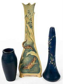 Rookwood, Hudson, and Teplitz Art Pottery Vases