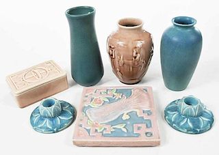 Seven Pieces of Rookwood Art Pottery
