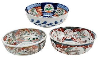 Three Early Imari Bowls