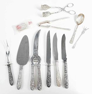 Eleven Assorted Silver Table Items