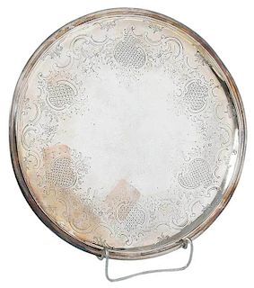English Silver Footed Tray