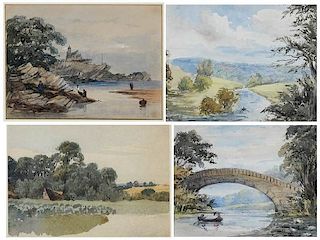 Four British Miniature Watercolors