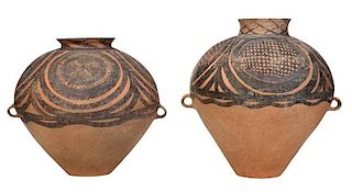 Two Large Early Chinese Earthenware Vessels