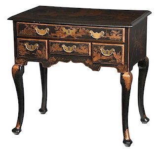 Queen Anne Style Chinoiserie Dressing Table