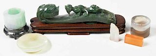Six Small Jade and Hardstone Carvings