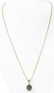 Charles Krypell Gold, Silver & Diamond Necklace