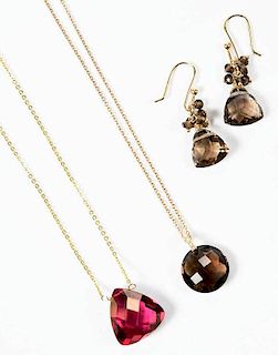 Three Pieces Suzanne Kalan Gold & Gemstone Jewelry