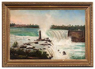 Folk Art Painting of Niagara Falls 