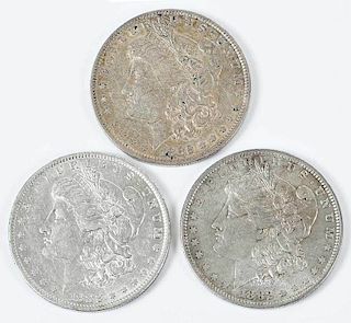 Trio of 1882-O/S Morgan Dollars