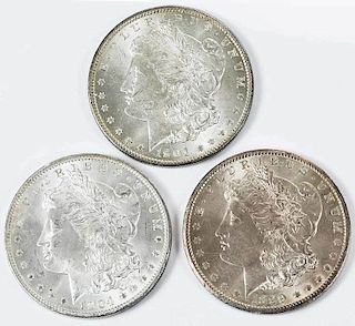 Three Uncirculated New Orleans Morgan Dollars