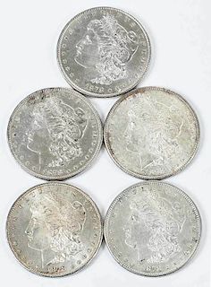 Group of Five First Year Morgan Dollars