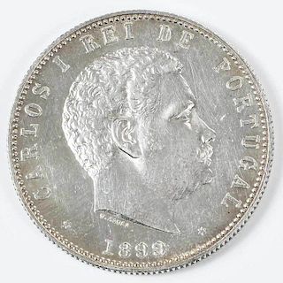 1899 Portugal One Thousand Reis Coin