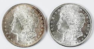 Two 1879-S Morgan Dollars