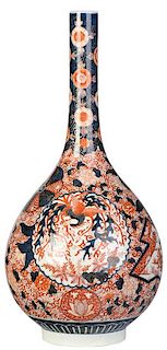 Large Japanese Imari Bottle Vase