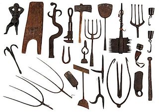 Wrought Iron Tools and Implements, Plus 