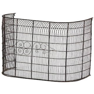 Iron and Wirework Fire Screen 