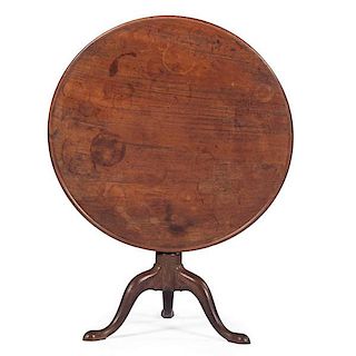 William Turner Family Queen Anne Dished Tilt-Top Tea Table 