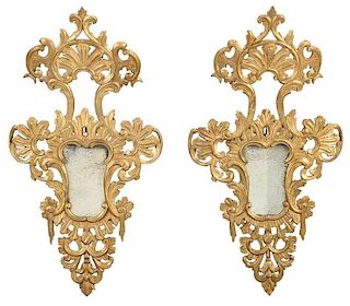 Near Pair Venetian Rococo Style Wall Mirrors